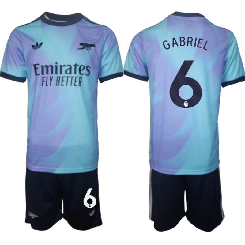 Men 2024-2025 Club Arsenal away Purple blue #6 Soccer Jersey